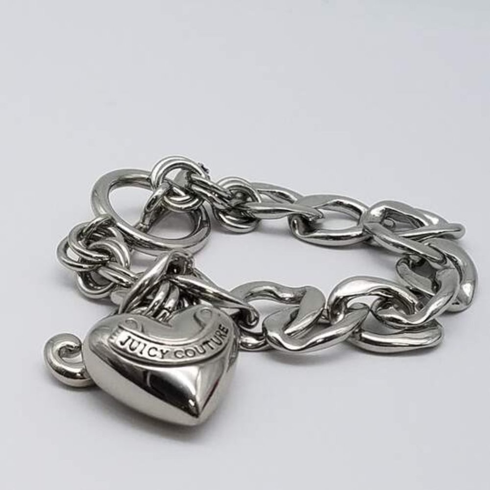 Vintage Juicy Couture Silver Tone Charm Bracelet